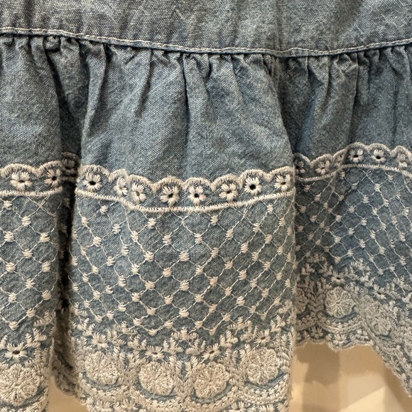 Ralph Lauren Vintage Chambray Maxi Skirt Women 4 petite Pearl Snap equestrian - Picture 6 of 12